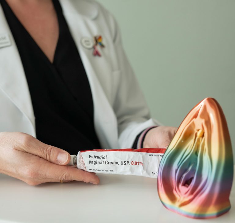 Estradiol prescription and anatomical model